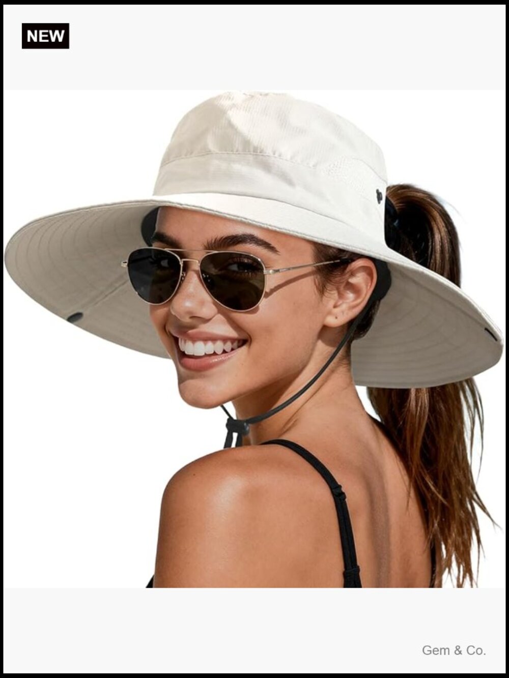 Women UV Protection Wide Brim Sun Hat Foldable Packable Fishing Bucket Hat
